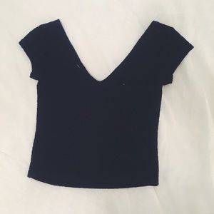 So brand navy blue crop top